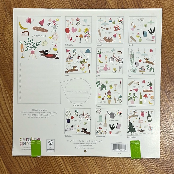 2024 Caroline Gardner Sq Family Calendar - Picture 2 of 2